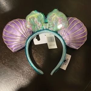 NWT Little Mermaid Minnie Ears Disney Parks
